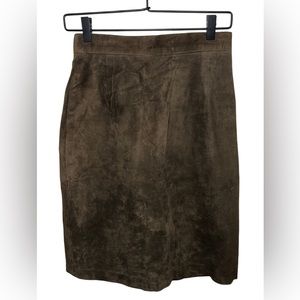VINTAGE ANN TAYLOR Faux Suede Pencil Skirt
